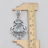 Blue Topaz Multi Stone Silver Pendants