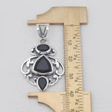 Blue Topaz Multi Stone Silver Pendants