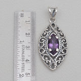 925 Sterling Silver Blue Topaz Pendants