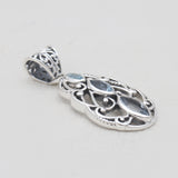 Marquise Cut Amethyst Designer Silver Pendants