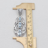 Marquise Cut Amethyst Designer Silver Pendants