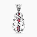 Marquise Cut Amethyst Designer Silver Pendants