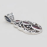Marquise Cut Amethyst Designer Silver Pendants