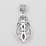 Marquise Cut Amethyst Designer Silver Pendants
