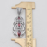 Marquise Cut Amethyst Designer Silver Pendants