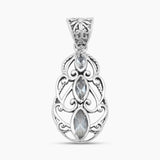 Marquise Cut Amethyst Designer Silver Pendants