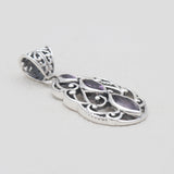 Marquise Cut Amethyst Designer Silver Pendants