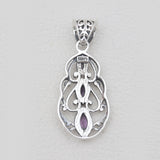 Marquise Cut Amethyst Designer Silver Pendants