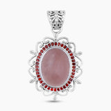 925 Sterling Silver Rose Quartz Pendants
