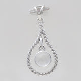 Twisted Teardrop Moonstone Silver Pendants