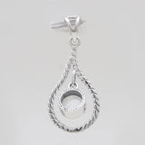 Twisted Teardrop Moonstone Silver Pendants