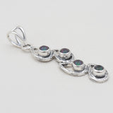 Purple Amethyst Silver Teardrop Pendants