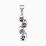 Purple Amethyst Silver Teardrop Pendants