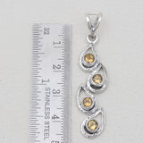 Purple Amethyst Silver Teardrop Pendants