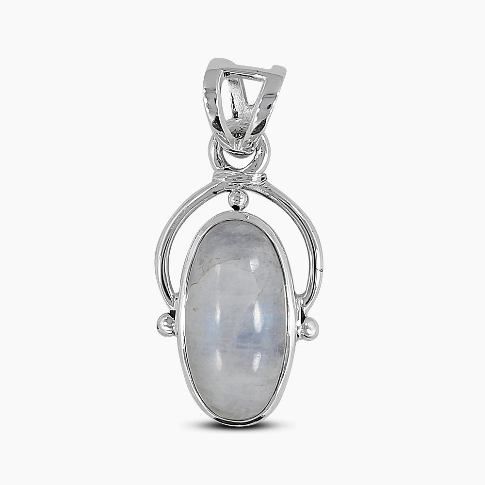Rainbow Moonstone Silver Pendants