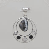 925 Sterling Silver Dendritic Opal Pendants