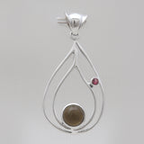 925 Sterling Silver Tourmaline Pendants