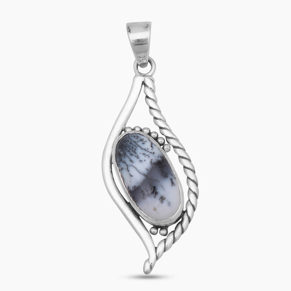 Dendritic Opal Silver Designer Pendants