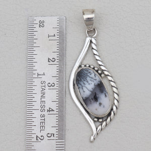 Dendritic Opal Silver Designer Pendants