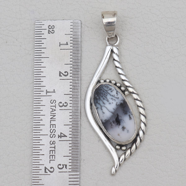 Dendritic Opal Silver Designer Pendants