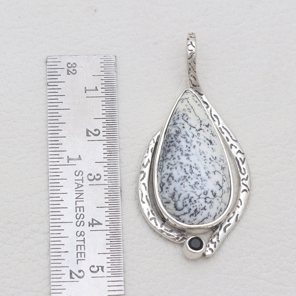 Dendritic Opal Silver Pendants