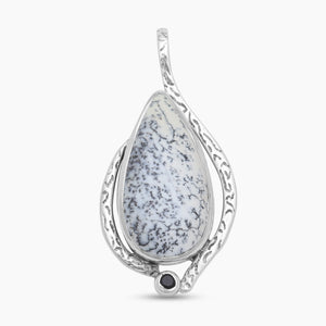 Dendritic Opal Silver Pendants