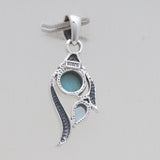 Rainbow Moonstone & Amethyst Silver Pendants