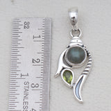 Rainbow Moonstone & Amethyst Silver Pendants