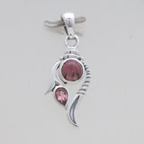 Rainbow Moonstone & Amethyst Silver Pendants