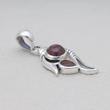 Rainbow Moonstone & Amethyst Silver Pendants