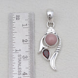 Rainbow Moonstone & Amethyst Silver Pendants