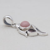 Rainbow Moonstone & Amethyst Silver Pendants