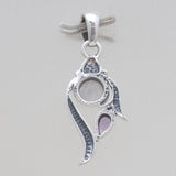 Rainbow Moonstone & Amethyst Silver Pendants