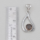 925 Sterling Silver Blue Topaz Pendants
