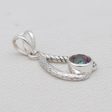 925 Sterling Silver Blue Topaz Pendants