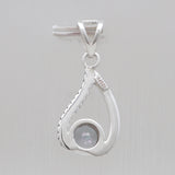 925 Sterling Silver Blue Topaz Pendants