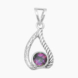 925 Sterling Silver Blue Topaz Pendants