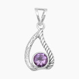 925 Sterling Silver Blue Topaz Pendants