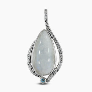 Rainbow Moonstone Silver Pendants