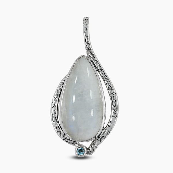 Rainbow Moonstone Silver Pendants