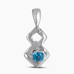 925 Sterling Silver Blue Topaz Pendants