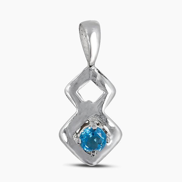 925 Sterling Silver Blue Topaz Pendants