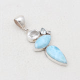 925 Sterling Silver Larimar Pendants