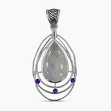 925 Sterling Silver Pink Opal Pendants