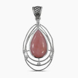 925 Sterling Silver Pink Opal Pendants