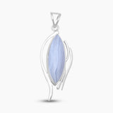 925 Sterling Silver Blue Lace Agate Pendants