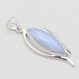 925 Sterling Silver Blue Lace Agate Pendants