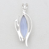 925 Sterling Silver Blue Lace Agate Pendants