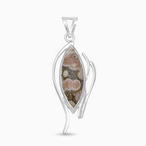 925 Sterling Silver Ocean Jasper Pendants