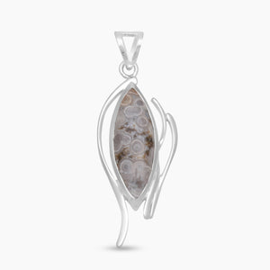 925 Sterling Silver Ocean Jasper Pendants